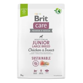 BRIT CARE Sustainable Junior Large Breed, cu Pui și Insecte, Hrană Uscata Sustenabila pentru Juniori de Talie Mare, Fara Gluten, 3kg