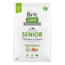 BRIT CARE Sustainable Senior, cu Pui și Insecte, Hrană Uscata Sustenabila pentru Câini Vârstnici, Fără Gluten , 3kg