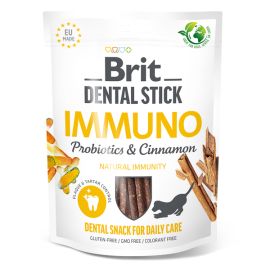 BRIT Dental Stick Immuno, cu Probiotice și Scorțișoară , Recompensă Dentară cu Efect Imunostimulator pentru Câini, 7buc.