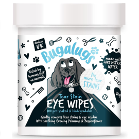 BUGALUGS Eye Wipes, Dischete Umede, Formula Vegana, Pentru Igiena Ochilor la Caini si Pisici, 100buc