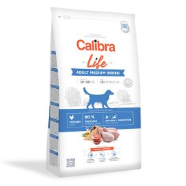 CALIBRA Dog Life Adult Medium Breed, cu Pui – Hrană Uscata Superpremium pentru Câini Adulți de Talie Medie, 12kg + 2kg Gratis