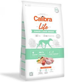 CALIBRA Dog Life Junior Large Breed, cu Pui – Hrană Uscata Superpremium pentru Câini Juniori de Talie Mare, 12 kg
