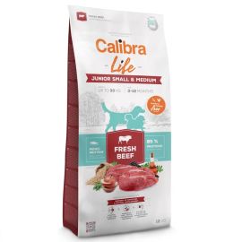 CALIBRA Dog Life Junior Small & Medium – Hrană Monoproteică cu Vită Proaspătă, fara Gluten si Pui, pentru Caini Juniori de Talie Mica si Medie, 12kg