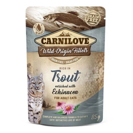 Plic Hrana Umeda Pisici CARNILOVE Pastrav cu Echinacea 85g