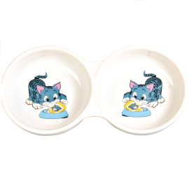 Castron Ceramic Pentru Pisici Dublu