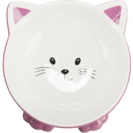 Castron Ceramic Ergonomic, Pentru Pisici, Diferite Nuante Diferite, 0.15L | 14cm