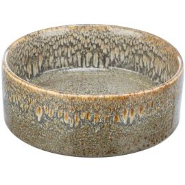 Castron Ceramic Pentru Caini sau Pisici, Maro, 400ml | Diametru 13cm