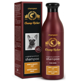 CHAMP RICHER, Sampon Profesional Concentrat 1:5, Pentru Caini cu Blana Lunga si Matasoasa, 250ml