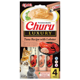 CHURU Luxury Creamy Treat Tuna with Lobster 4x14 g | Recompensa Cremoasa Premium pentru Pisici | Reteta cu Ton si Homar