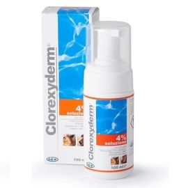 ICF CLOREXYDERM 4% Spuma Antiseptica, Efect Antibacterian si Antimicotic, Pentru Caini si Pisici, 100ml