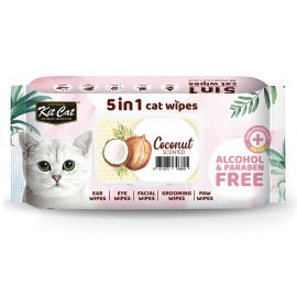 Servetele Antibacteriene Pisici ABSORB PLUS 5in1 Cocos 80buc