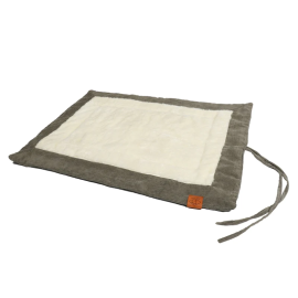 Covor Termoizolant Pentru Caini CORDUROY, Crem / Gri, 100x70x1cm