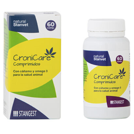 CRONICARE  Supliment cu Extract de Cannabis Sativa , Adjuvant in Tratarea Diverselor Afectiuni la Caini si Pisici, 60 tablete