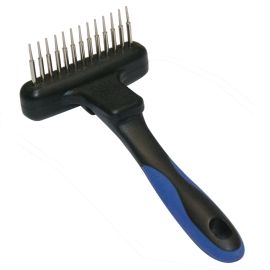 SHOW TECH Twist & Cling, Piaptan T Profesional cu Pini Rotativi si Retractabili, Pentru Descalcirea | Indepartarea Parului Naparlit din Blana, 9cm