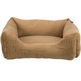 Culcus Pentru Caini sau Pisici, MARLEY, Poliester Ocru, Saltea Nedetasabila, 60x50cm