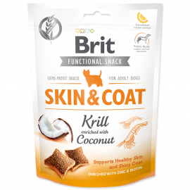 BRIT CARE Skin & Coat, Krill si Cocos, Recompense Fara Cereale, Caini, Piele Sanatoasa | Blana Stralucitoare, 150g