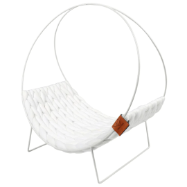 D&D QUINCY Culcus Pisici Pe Suport Metalic, Alb, 46x34x51cm