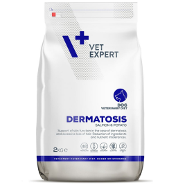 VETEXPERT 4T VETERINARY DIET Dermatosis, Somon, Hrana Uscata Caine cu Afectiuni Dermatologice | Atopii | Caderea Parului in Exces, 2kg