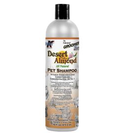 DOUBLE K Desert Almond – Șampon Profesional 15:1 cu Vitamine și Aloe, pentru Câini și Pisici, Curățare Delicată și Parfum de Migdale, 473ml