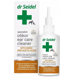 DR. SEIDEL Otikor, Lotiune Pentru Ingrijirea Urechilor, cu Acid Boric si Acid Acetic, Pentru Caini si Pisici, 75ml