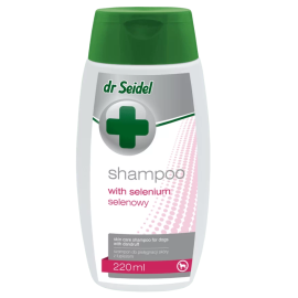 Dr. SEIDEL Sampon Dermatocosmetic, cu Seleniu, Pentru Caini, Antimatreata si Calmant al Senzatiei de Prurit, 220ml