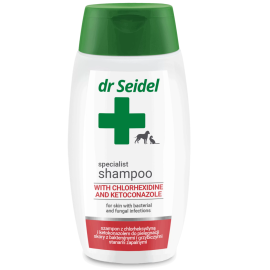 DR. SEIDEL Sampon Dermatologic Pentru Caini si Pisici, cu Clorhexidina si Ketoconazol, 220ml