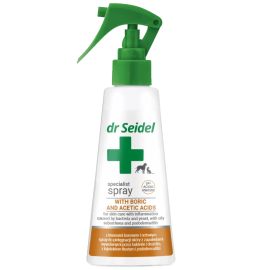 DR. SEIDEL Specialist, Spray Dermatocosmetic, cu Acid Boric si Acid Acetic, Pentru Caini si Pisici, 100ml