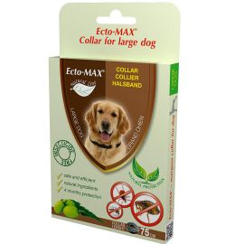 ECTO-MAX Bio Dog, Zgarda Antiparazitara Pentru Caini Talie Medie | Mare, 75cm
