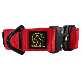 EURO JOE Tactical, Zgarda Nylon Pentru Caini, Rosie, Marime L 26-52cm