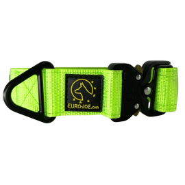 EURO JOE Tactical, Zgarda Nylon Pentru Caini, Verde Neon, Marime L 26-52cm