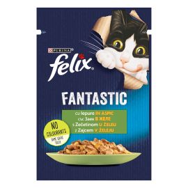 FELIX Fantastic, cu Iepure in Aspic, Plic hrana Umeda Pentru Pisici Adulte, 85g
