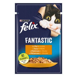 FELIX Fantastic, cu Pui in Aspic, Plic Hrana Umeda Pentru Pisici Adulte, 85g