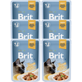 BRIT PREMIUM DELICATE, Ton, Set Plicuri Hrana Umeda Pisici (file carne in sos 6x85g