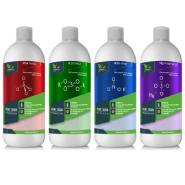 Fosfor, Magneziu, Nitrat și Potasiu PLANT SERUM – Pachet Macronutrienți pentru Fertilizarea Plantelor de Acvariu 4x1000ml