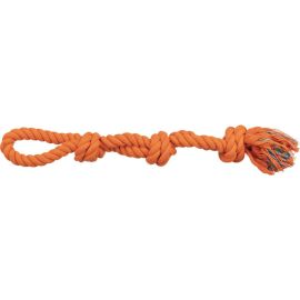 Jucarie Pentru Caini Franghie cu 3 Noduri si Maner, 60 cm