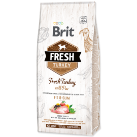 BRIT FRESH Turkey Natural Holistic Fit & Slim, Curcan si Mazare, Hrana Uscata Caine Supraponderal | Senior, 12kg