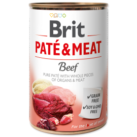 BRIT PATE & MEAT Vita, Conserva Hrana Umeda Caine (bucati carne in pateu) 400g