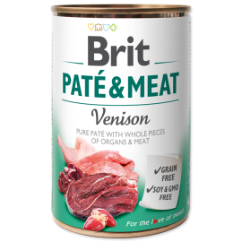 BRIT PATE & MEAT Vanat, Conserva Hrana Umeda Caine (bucati carne in pateu) 400g