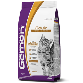 GEMON Cat Adult cu Pui și Curcan – Hrană Uscată Completă pentru Pisici Adulte, 2kg