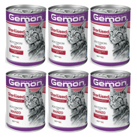GEMON Cat Sterelised cu Vita – Conserva Hrană Umedă pentru Pisici Sterilizate (bucatele in sos), 415g