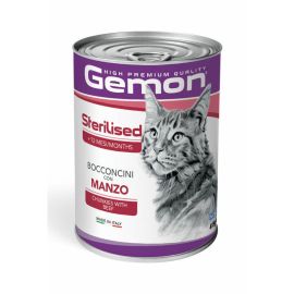 GEMON Cat Sterelised cu Vita – Conserva Hrană Umedă pentru Pisici Sterilizate (bucatele in sos), 415g