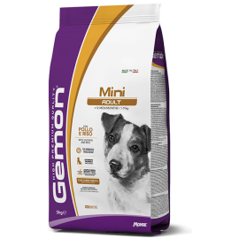 GEMON Dog Mini Adult, cu Pui si Orez – Hrană Uscată pentru Câini Adulți de Talie Mică, 3 kg