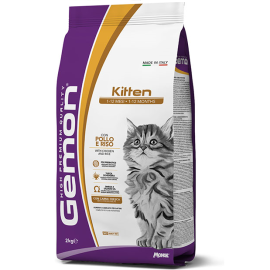 GEMON Kitten cu Pui și Orez – Hrană Uscată Completă pentru Pisici Junioare (1–12 Luni), 2kg