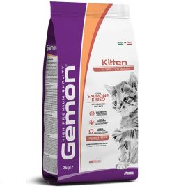 GEMON Kitten cu Somon și Orez – Hrană Uscată Completă pentru Pisici Junioare (1–12 Luni), 2kg