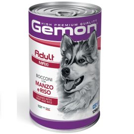 GEMON Maxi Adult, cu Vita si Orez – Conserva Hrană Umedă pentru Câini de Talie Mare, 1250g