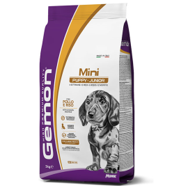 GEMON Mini Puppy & Junior Mini, cu Pui si Orez – Hrană Uscată pentru Căței de Talie Mică, 3 kg