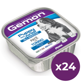 GEMON Puppy & Junior Pate cu Ton - Conserva Hrană Umedă pentru Căței, 150g