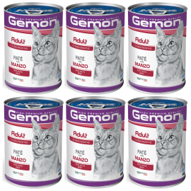 GENOM Cat Adult Paté cu Vită – Conserva Hrană Umedă Completă pentru Pisici Adulte, 400 g