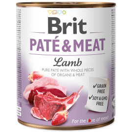 BRIT PATE & MEAT Miel, Conserva Hrana Umeda Caine (bucati carne in pateu) 400g