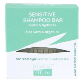 GREENFIELDS Sensitive Shampoo Bar, Sampon Solid Vegan Pentru Caini, Hidratant si Calmant al Iritatiilor Pielii, 70g